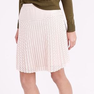 NWT★: J.CREW Laser-cut pleated skirt, Nude, Size 0